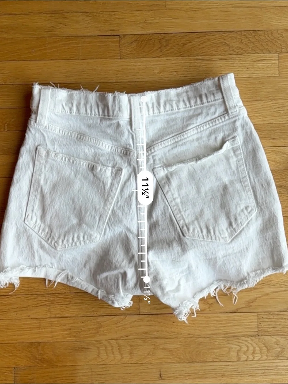 Abercrombie & Fitch White Distressed Denim Cutoff Shorts Highrise Casual Beach